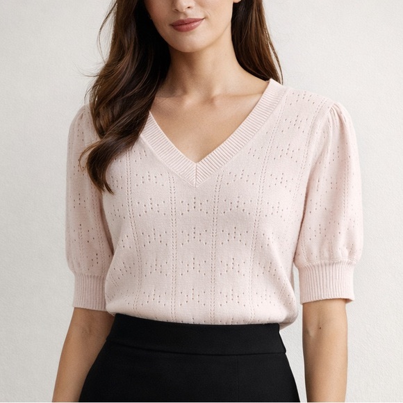 T.J.Maxx Tops - Elegant Pink V Neck Shirt